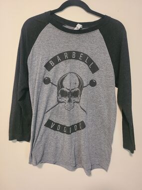 Women’s Raglan Long Sleeve Tee - Gray/Black